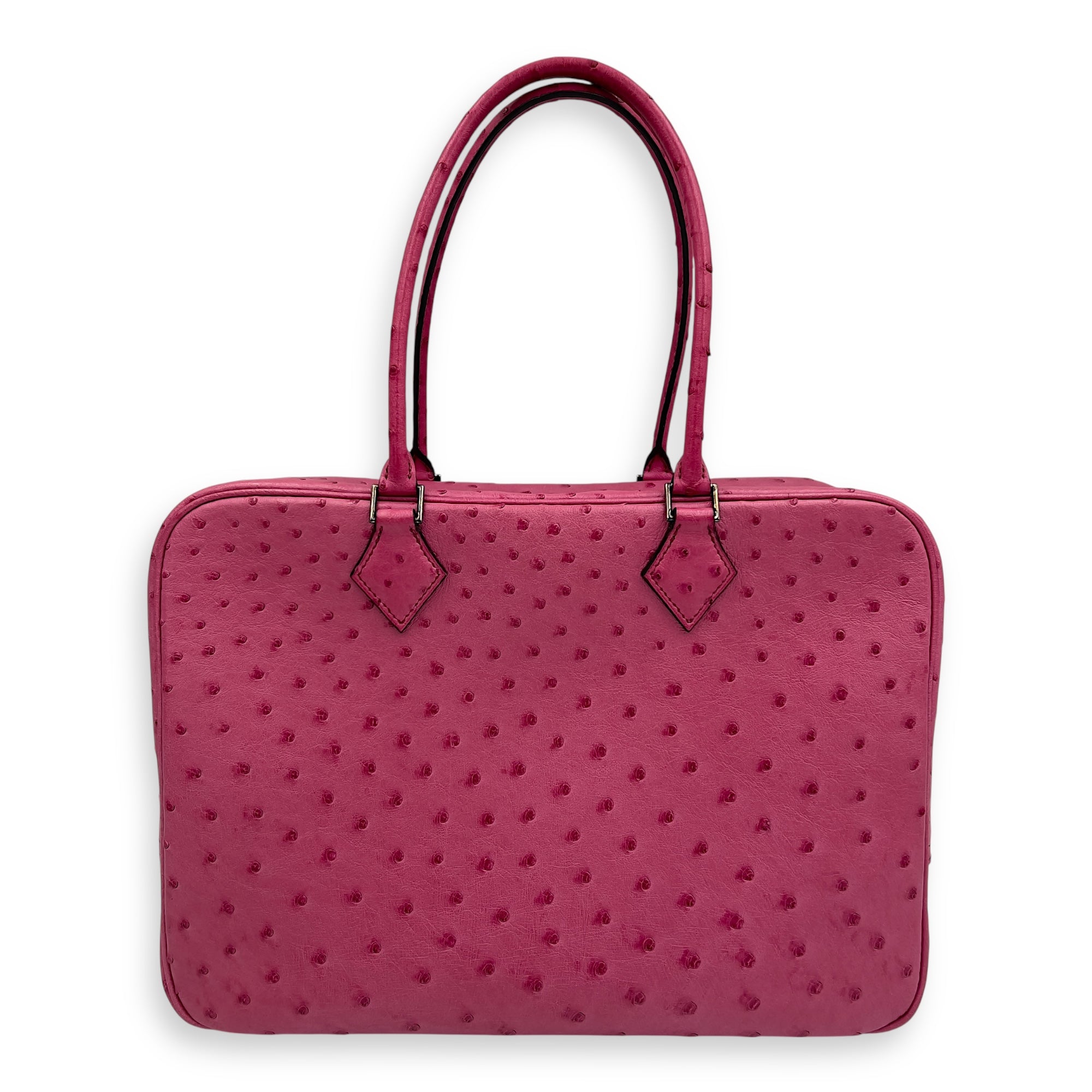 Hermès Plume Pink in Ostrich, Gold hardware_2