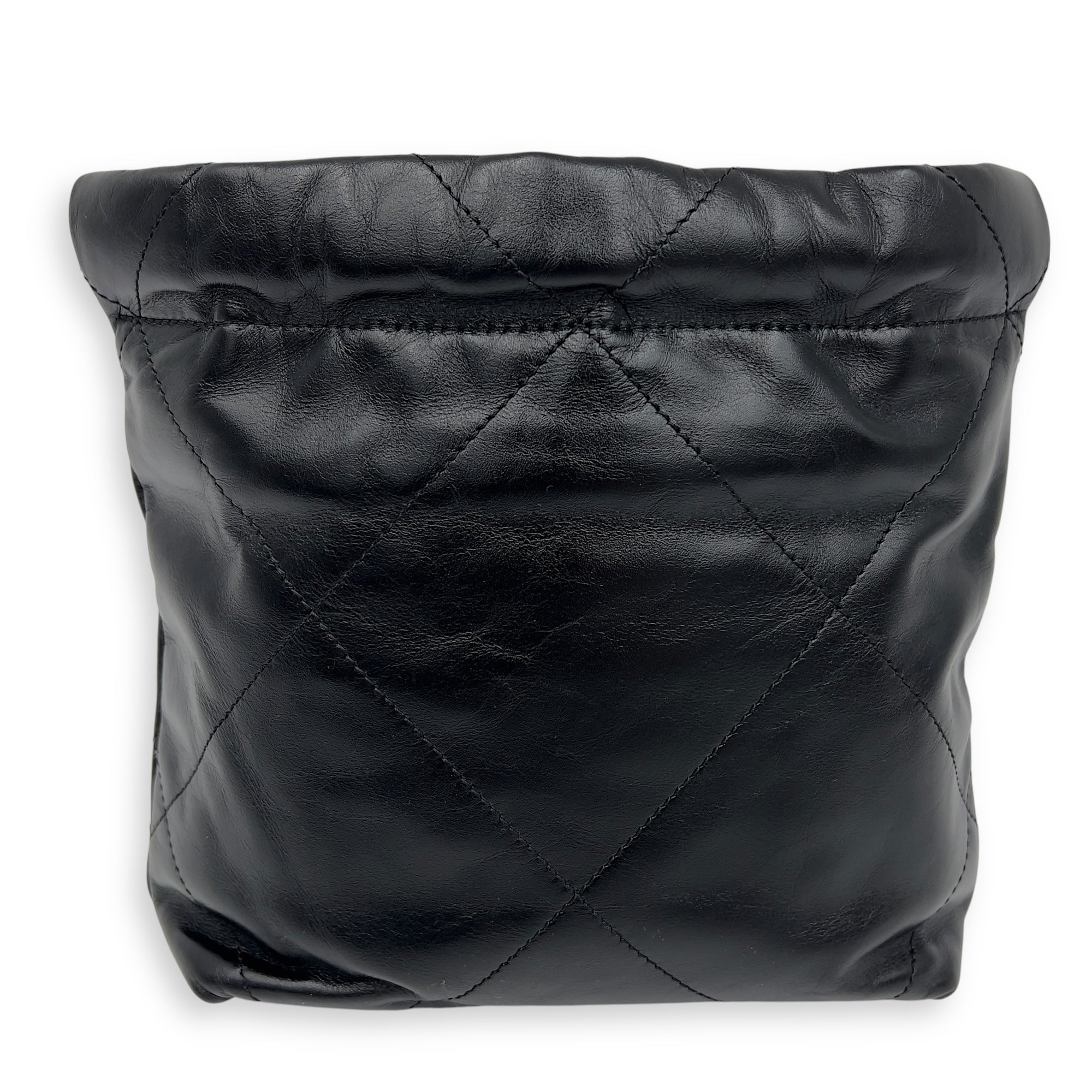Chanel 22 Tote Shoulder Bag Mini Black in Lambskin, Gold hardware_2