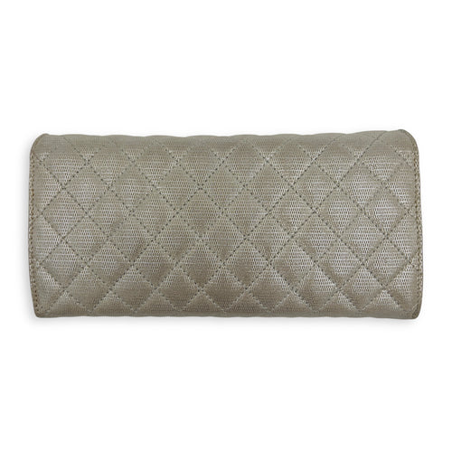 Chanel CC Silver Wallet On Chain in Jersey, Silver hardware_2