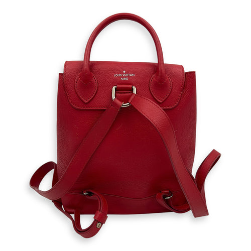 Louis Vuitton Lock Me Backpack Red in Taurillon Leather, Silver hardware_2