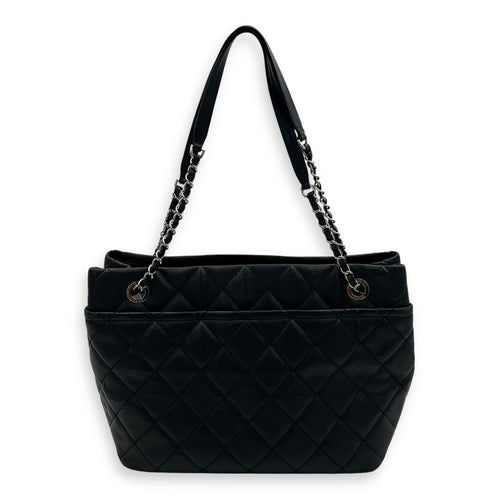 Chanel CC Tote Bag Black in Caviar Leather, Silver hardware_2