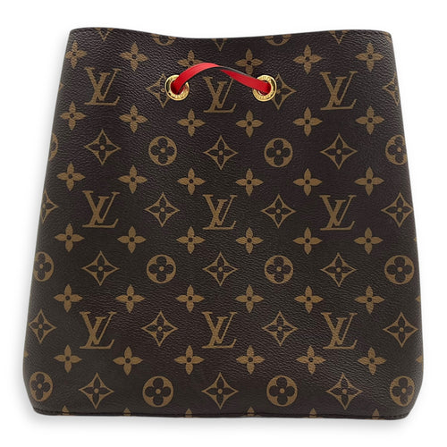 Louis Vuitton NeoNoe Bucket Bag Brown in Monogram Coated Canvas, Gold hardware_2