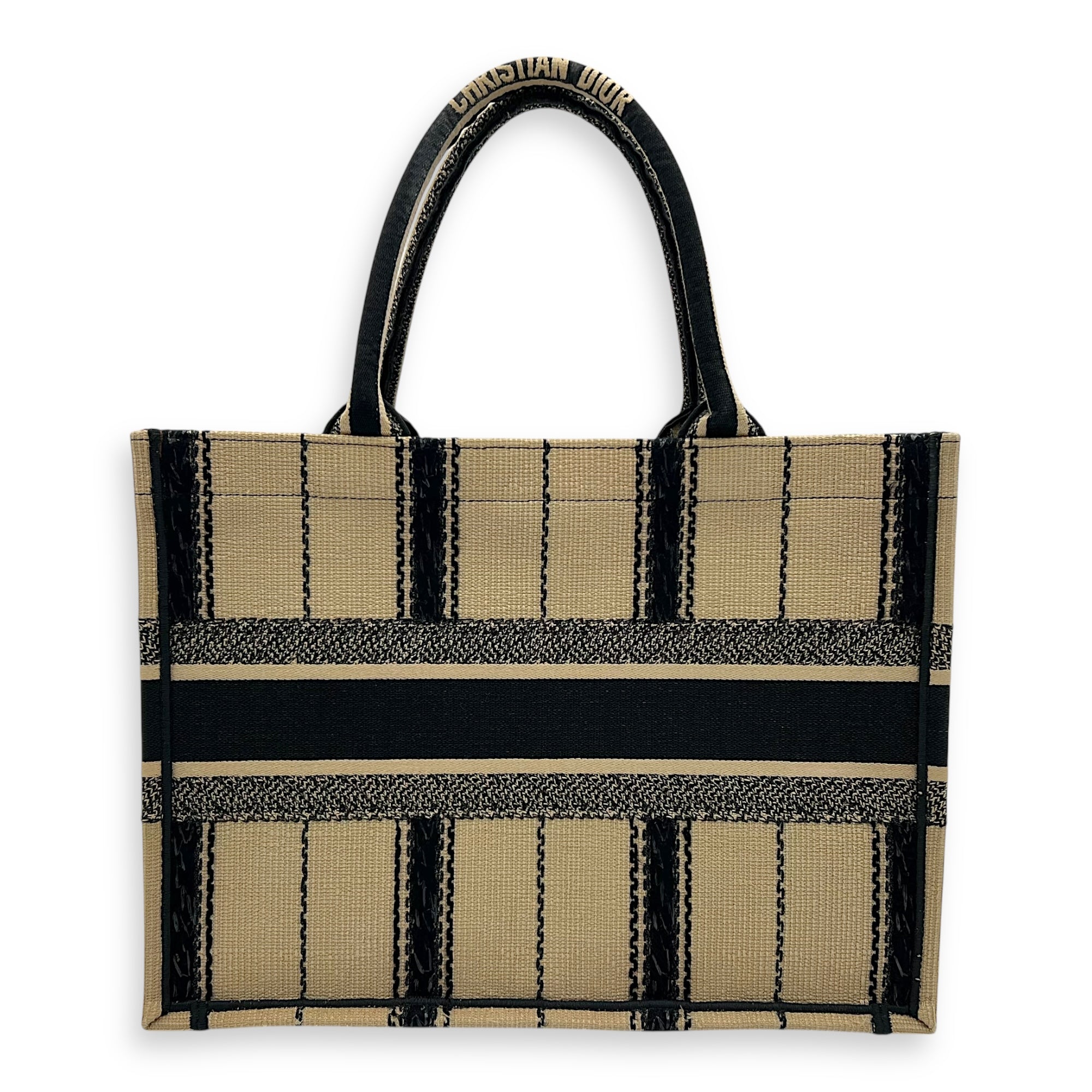 Dior Book Tote Top Handle Bag Medium Brown in Canvas_2
