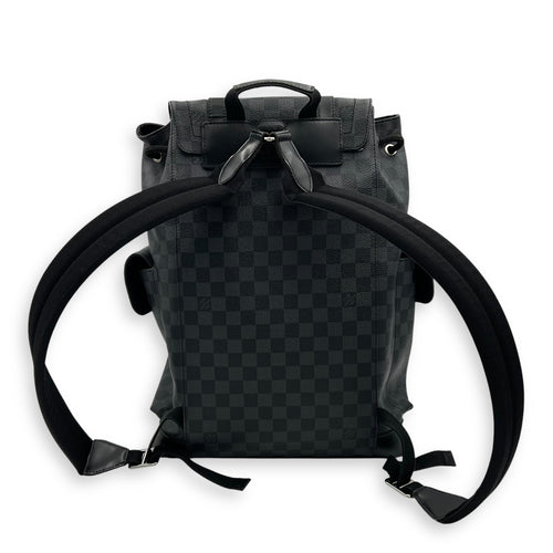 Louis Vuitton Christopher Backpack Graphite in Coated Canvas, Silver hardware_2
