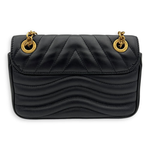 Louis Vuitton New Wave Crossbody Bag PM Black in Calfskin, Gold hardware_9