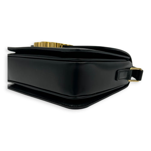 Celine Teen Crossbody Bag Black in Box Calfskin, Gold hardware_9