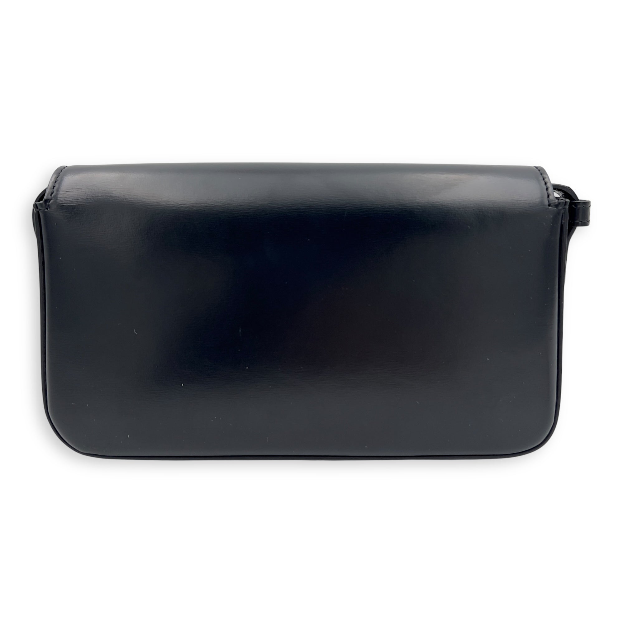 Celine Triomphe Claude Black Shoulder Bag in Calfskin, Gold hardware_2