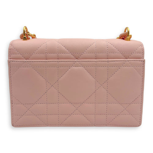 Dior Miss Caro Shoulder Bag Pink in Lambskin, Gold hardware_2