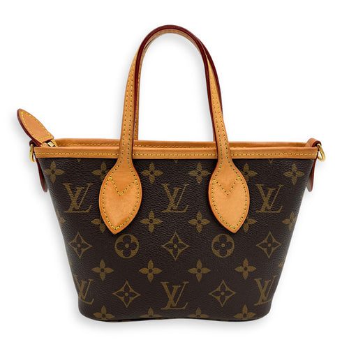 Louis Vuitton Neverfull Crossbody Bag BB Brown in Monogram Coated Canvas, Gold hardware_2