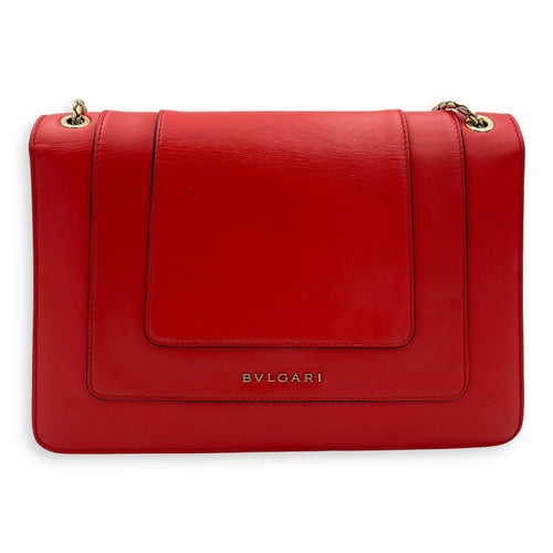 Bvlgari Serpenti Forever Shoulder Bag Red in Calfskin, Gold hardware_2
