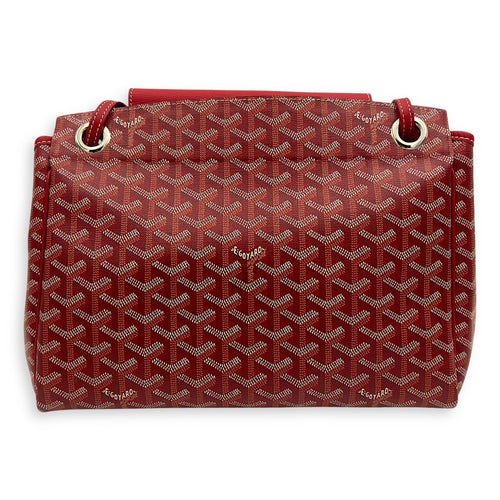 Goyard Rouette Red Shoulder Bag in Coated Canvas, Silver hardware_2