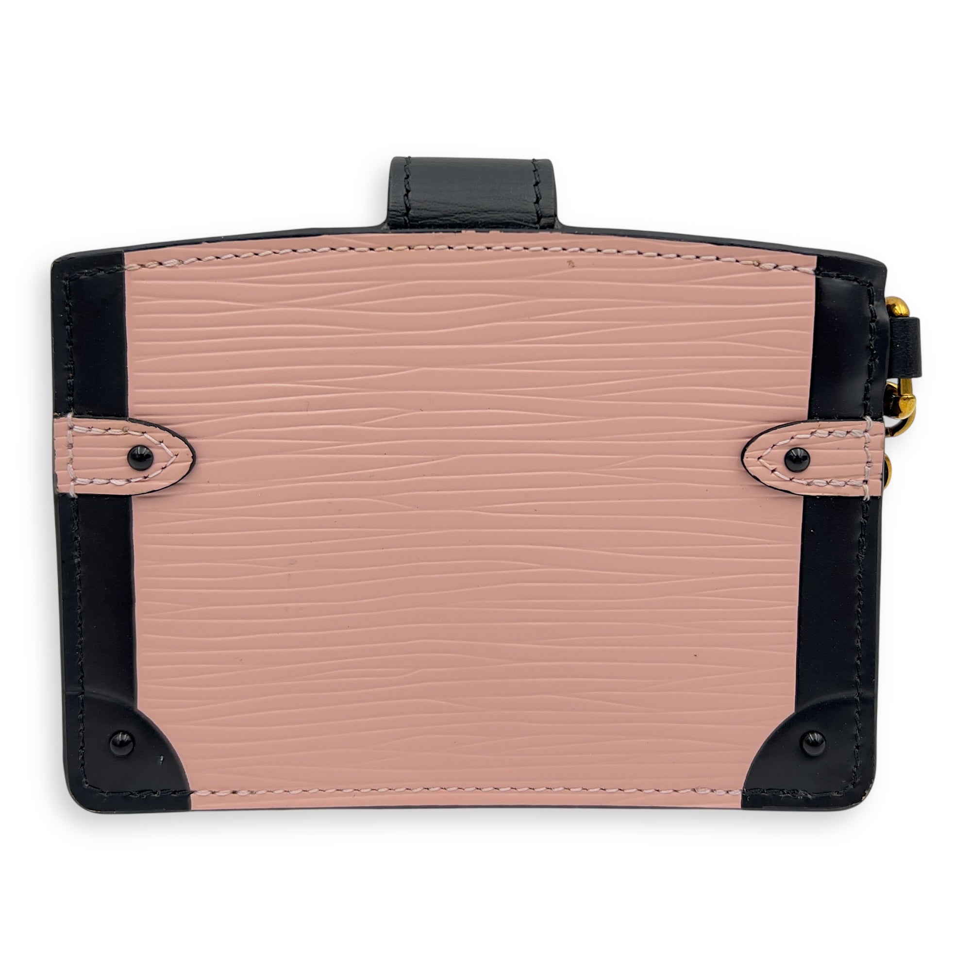 Louis Vuitton Trunk Card Holder Pink in Epi Leather, Gold hardware_2
