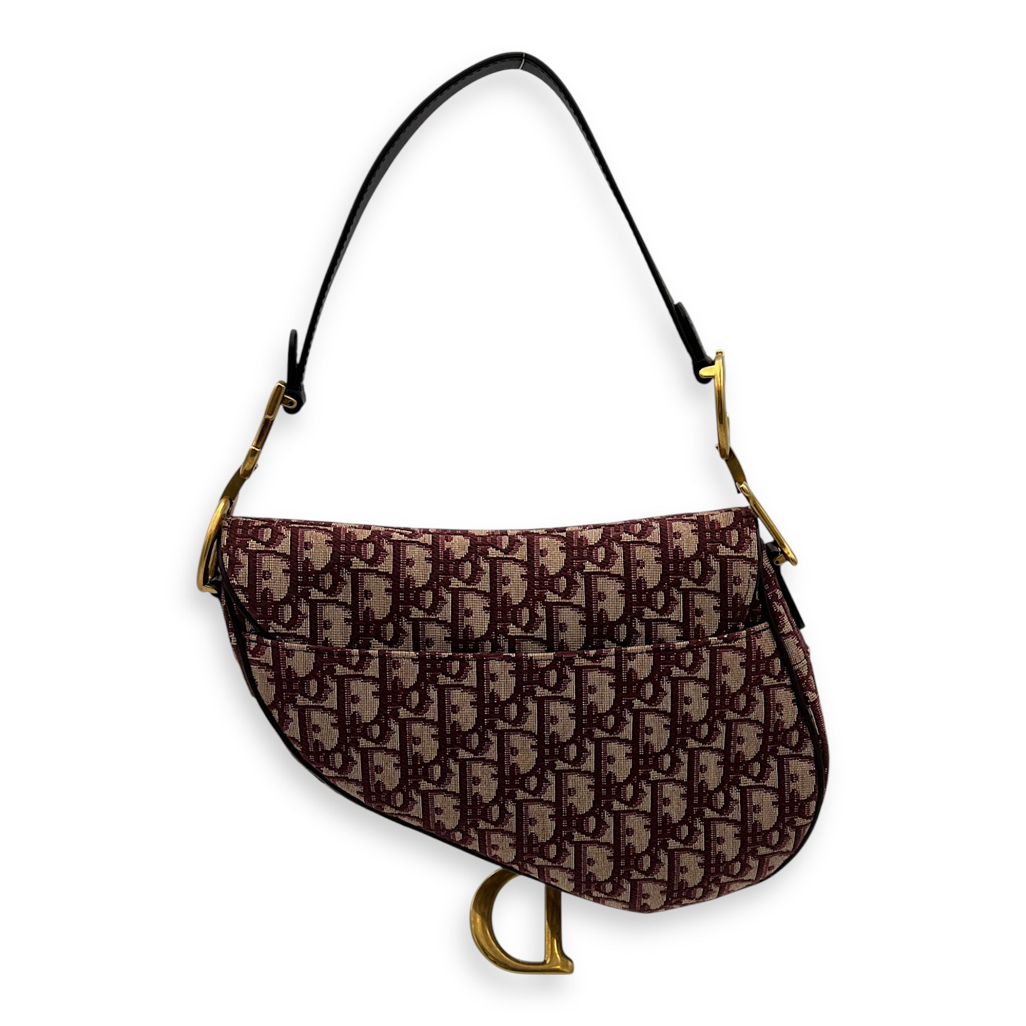 Dior Saddle Top Handle Bag Medium Gold in Canvas, Gold hardware_7