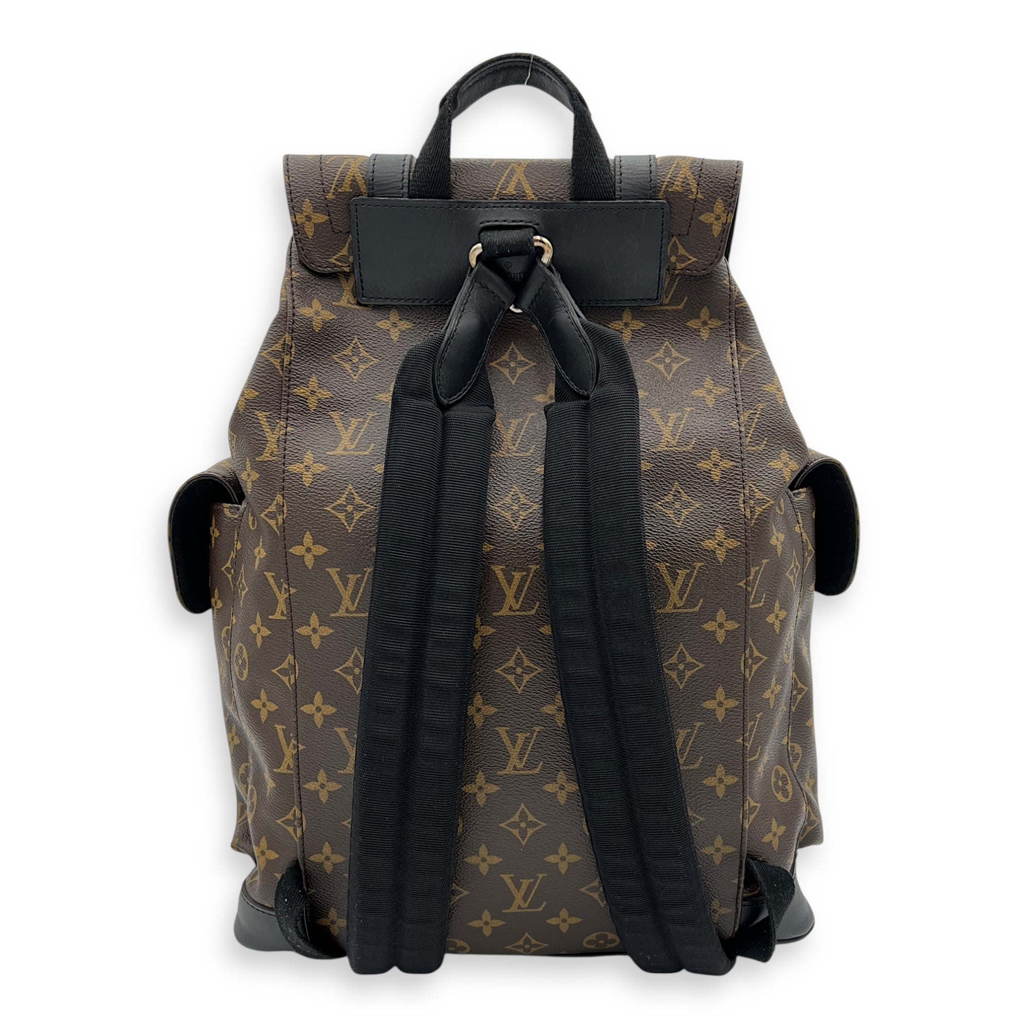 Louis Vuitton Christopher Backpack Brown in Monogram Coated Canvas, Gold hardware_9