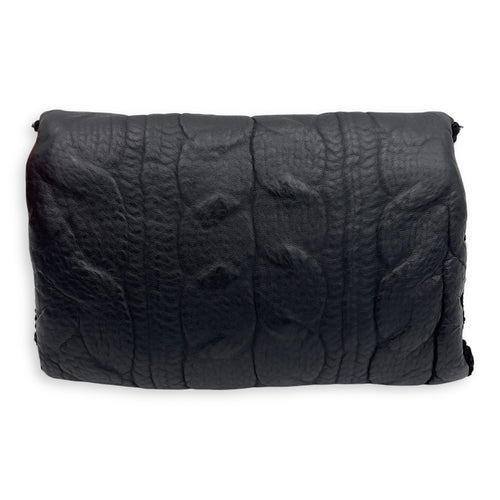 Chanel Paris Edinburgh Chic Knit Shoulder Bag Black in Calfskin, Silver hardware_2