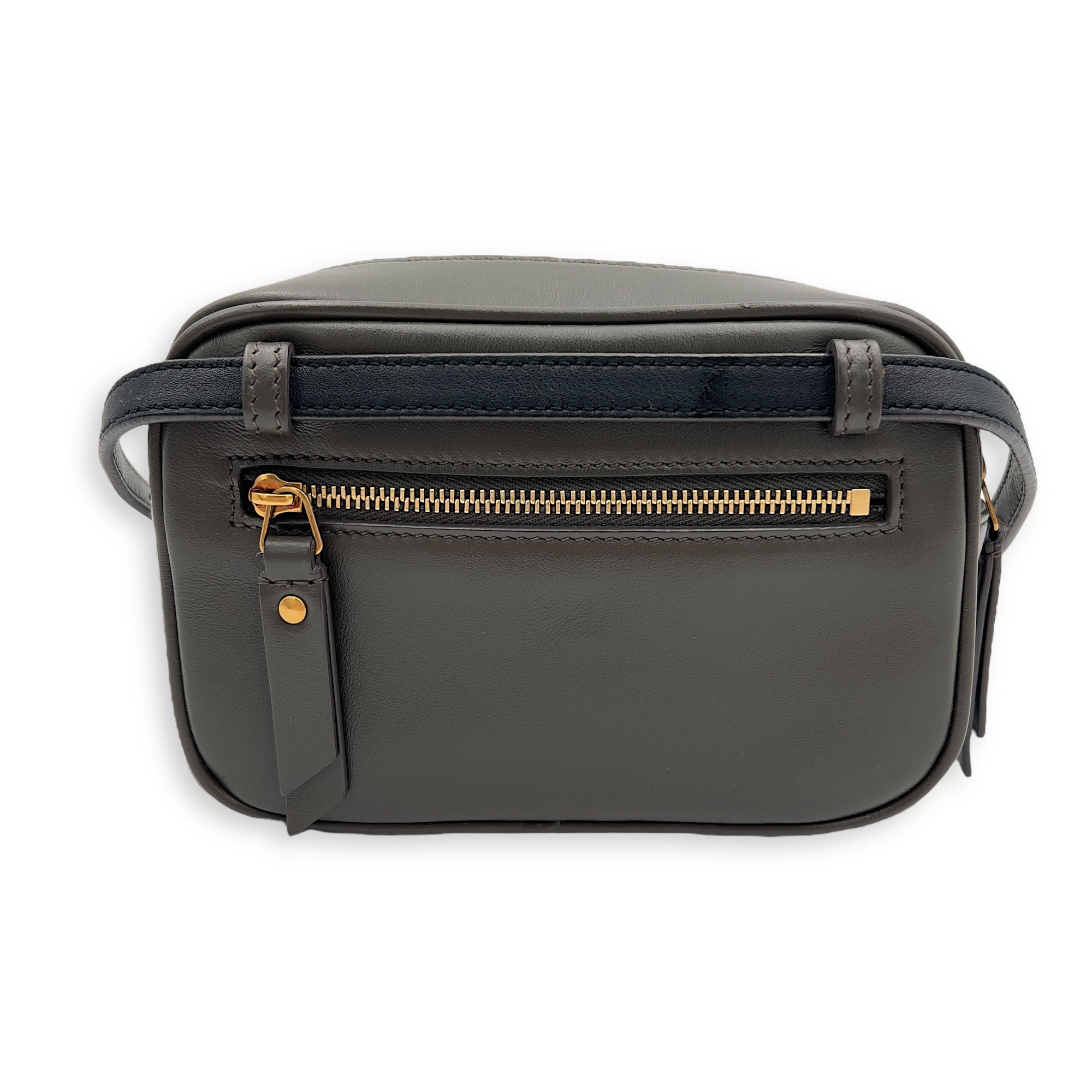 Saint Laurent Lou Belt Bag Green in Calfskin, Gold hardware_2