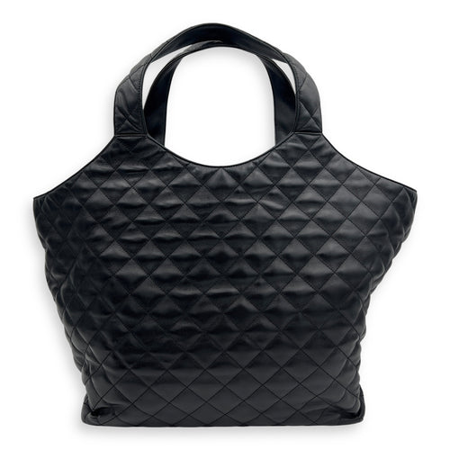 Saint Laurent ICare Black Tote Bag in Lambskin, Gold hardware_2