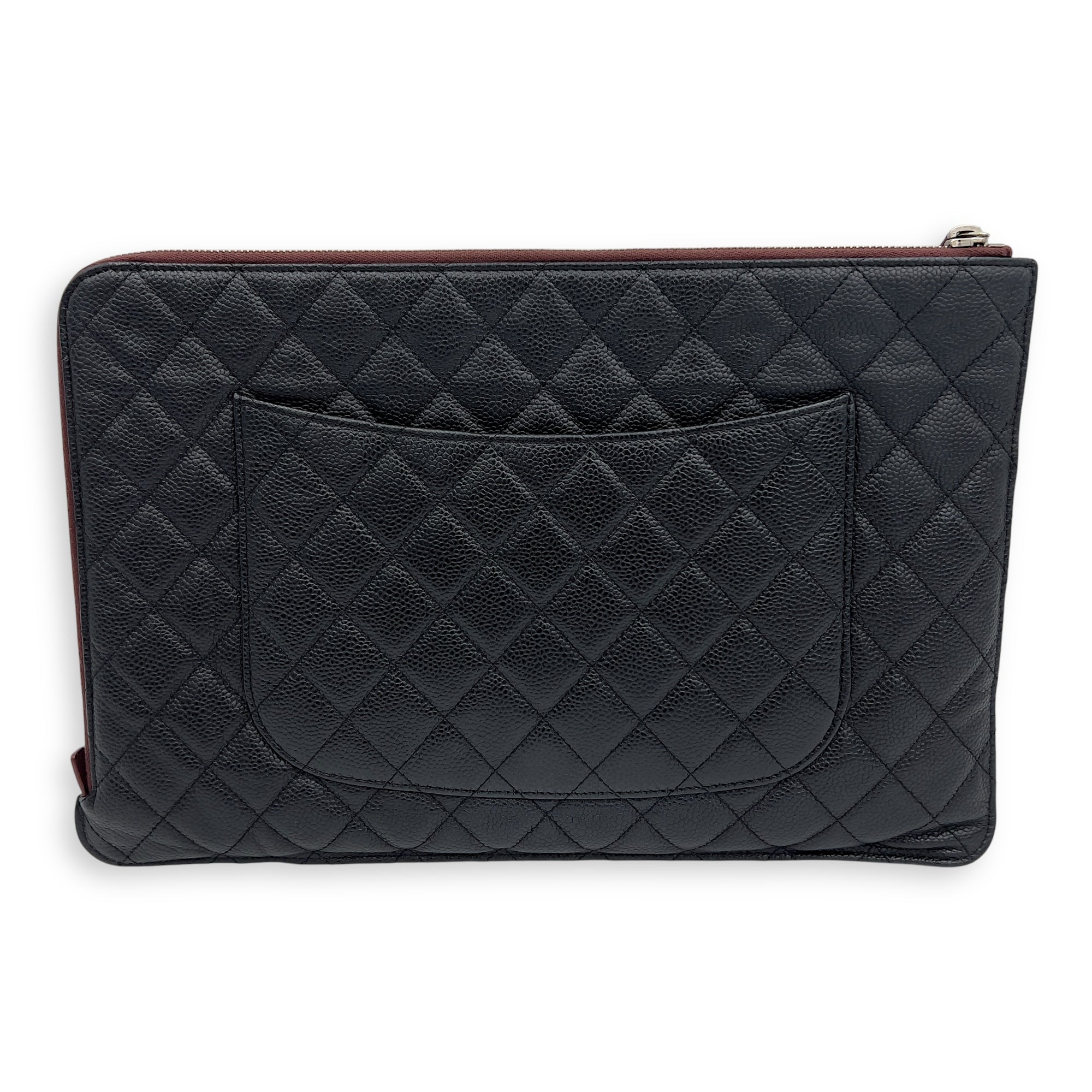 Chanel CC Black Clutch in Caviar Leather, Gold hardware_2