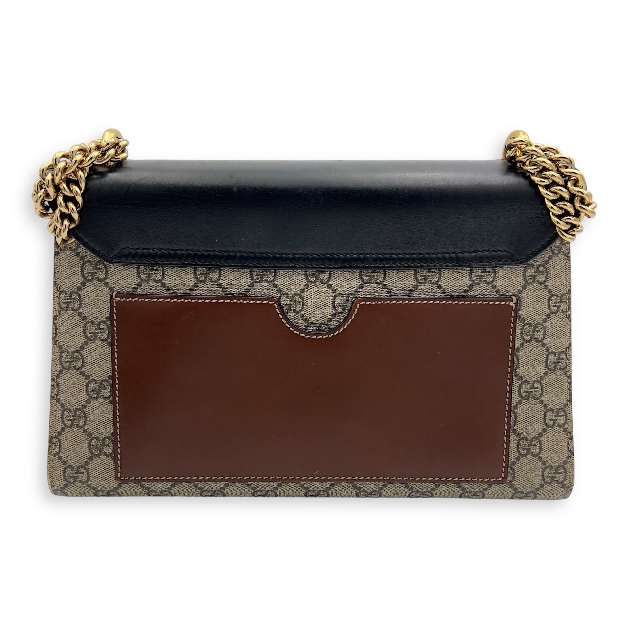 Gucci Padlock Shoulder Bag Brown in Coated Canvas, Gold hardware_2