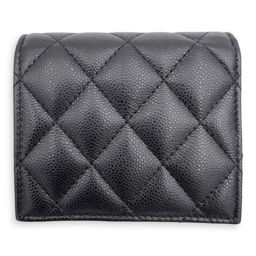 Chanel CC Black Wallet in Caviar Leather, Gold hardware_2