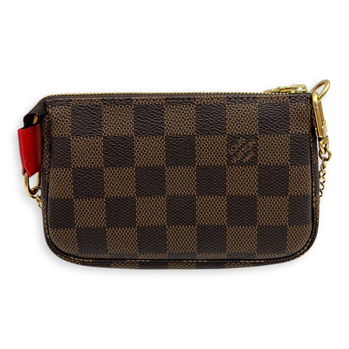 Louis Vuitton Pochette Accessoires Mini Brown Pouch in Coated Canvas, Gold hardware_2