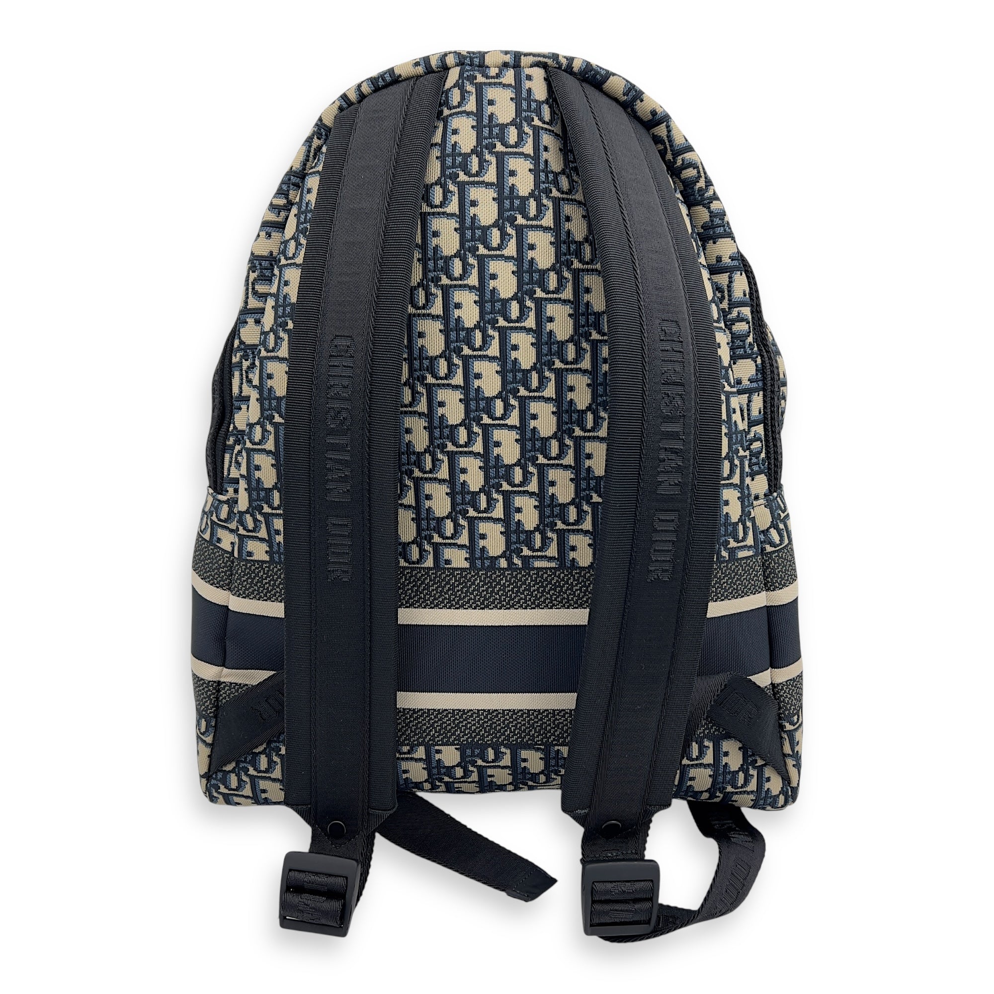 Dior Oblique Blue Backpack in Jacquard, Lacquered Metal hardware_2