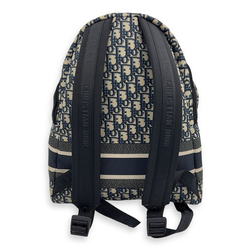 Dior Oblique Blue Backpack in Jacquard, Lacquered Metal hardware_2