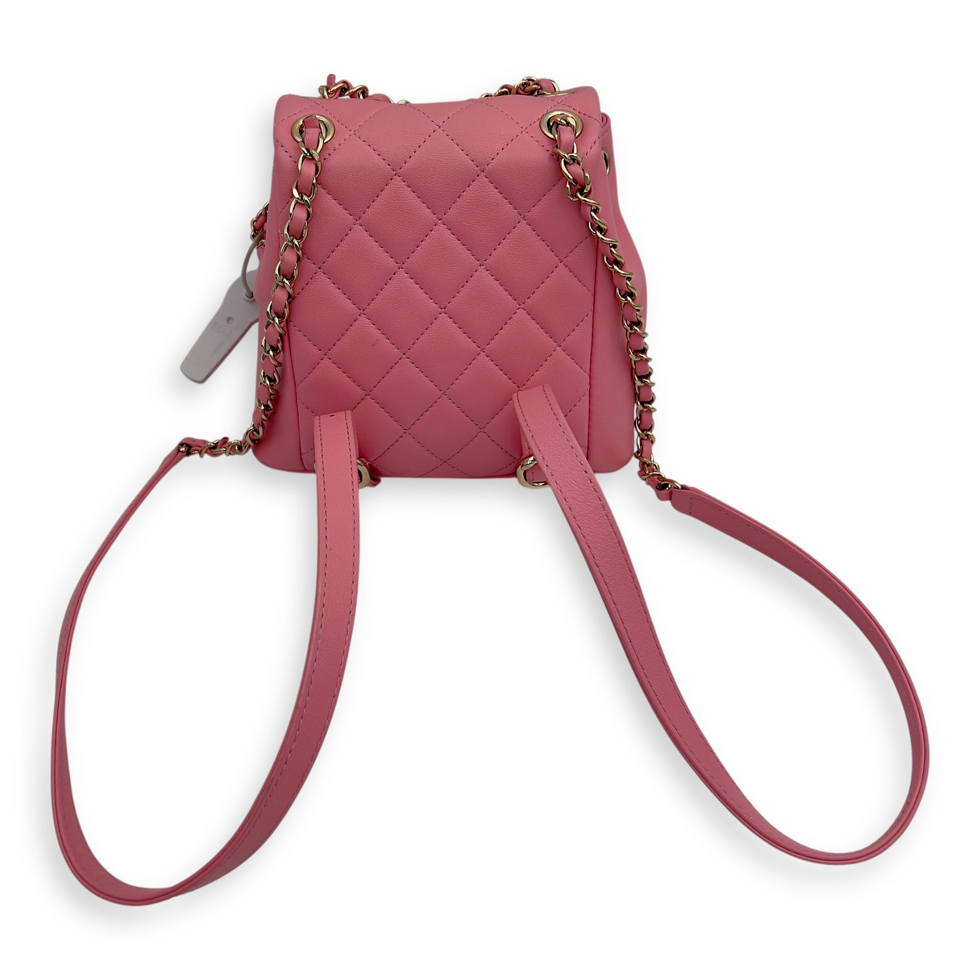 Chanel Duma Pink Backpack in Calfskin, Gold hardware_4