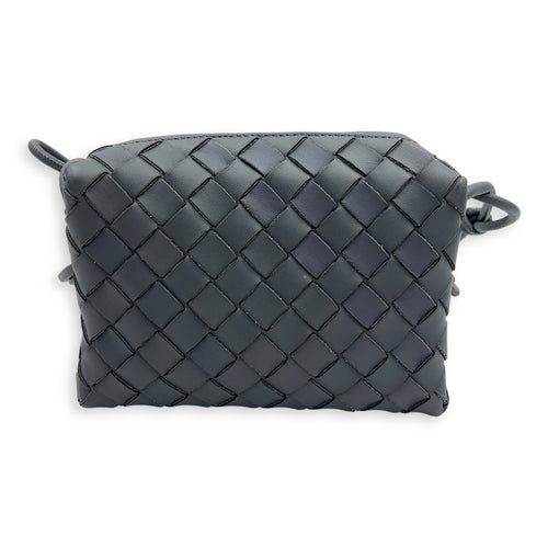 Bottega Veneta Loop Crossbody Bag Grey in Calfskin, Gold hardware_2
