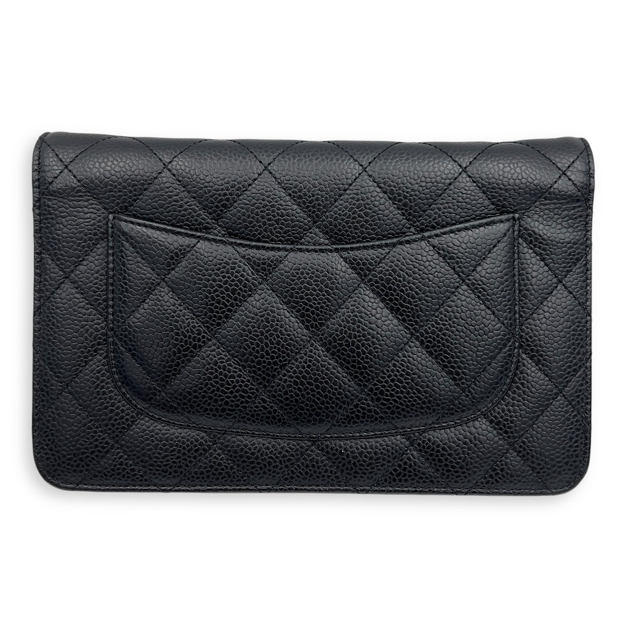 Chanel Classic Wallet On Chain Black in Caviar Leather, Gold hardware_2