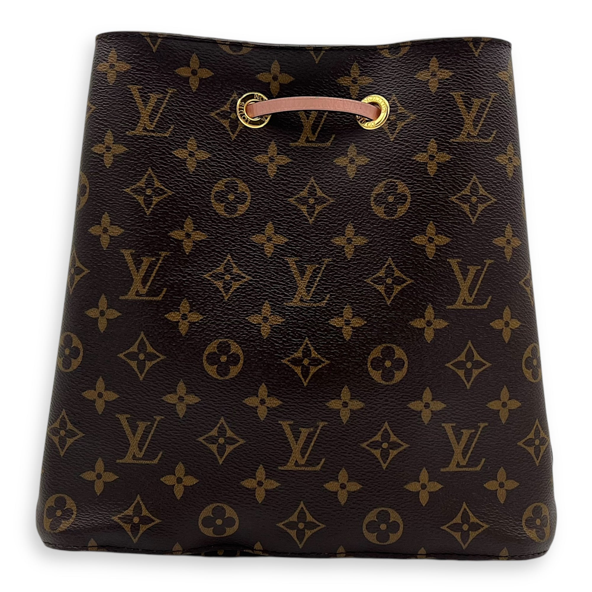 Louis Vuitton NeoNoe MM Brown Bucket Bag in Monogram Coated Canvas, Gold hardware_2
