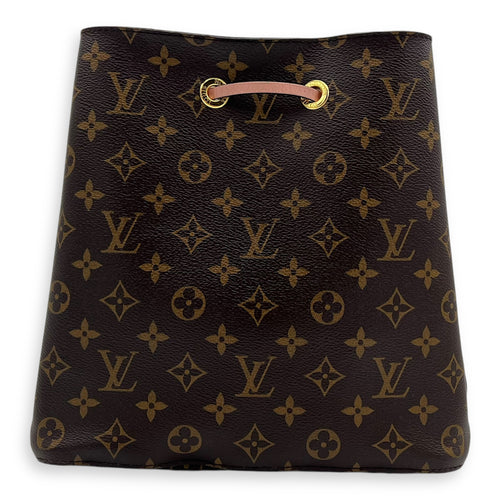 Louis Vuitton NeoNoe MM Brown Bucket Bag in Monogram Coated Canvas, Gold hardware_2