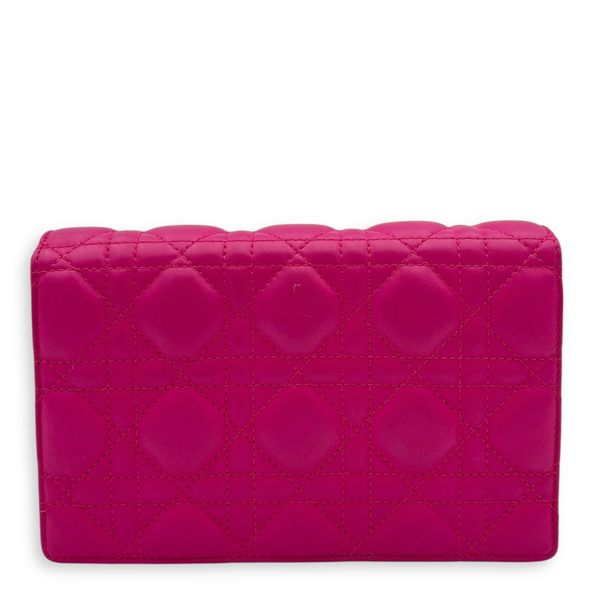 Dior DiorAddict Shoulder Bag Pink in Lambskin, Gold hardware_12