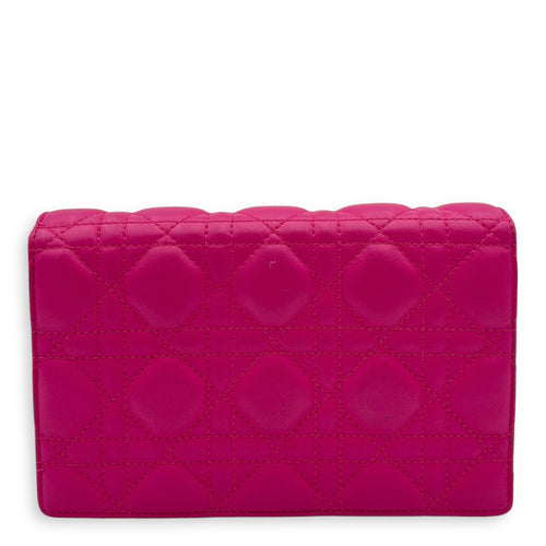 Dior DiorAddict Shoulder Bag Pink in Lambskin, Gold hardware_12
