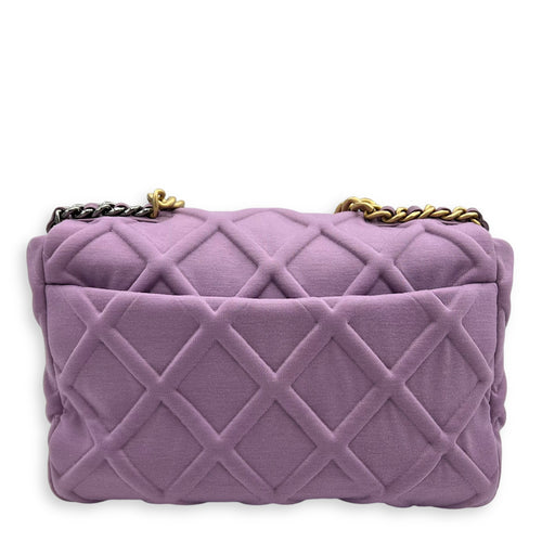 Chanel C19 Maxi Purple Crossbody Bag in Fabric, Mixed hardware_2