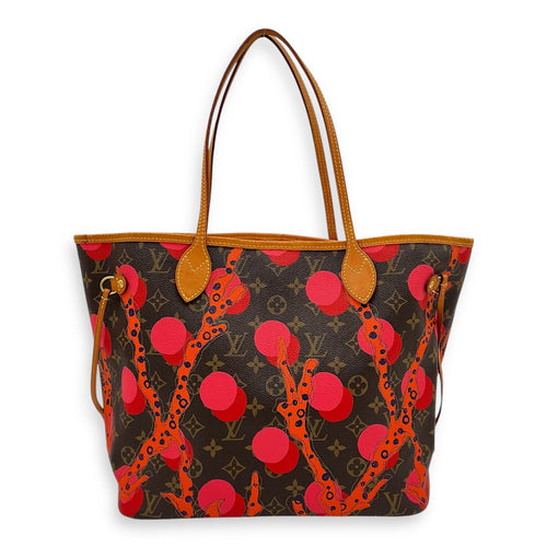 Louis Vuitton Neverfull MM Brown Tote Bag in Monogram Coated Canvas, Gold hardware_9