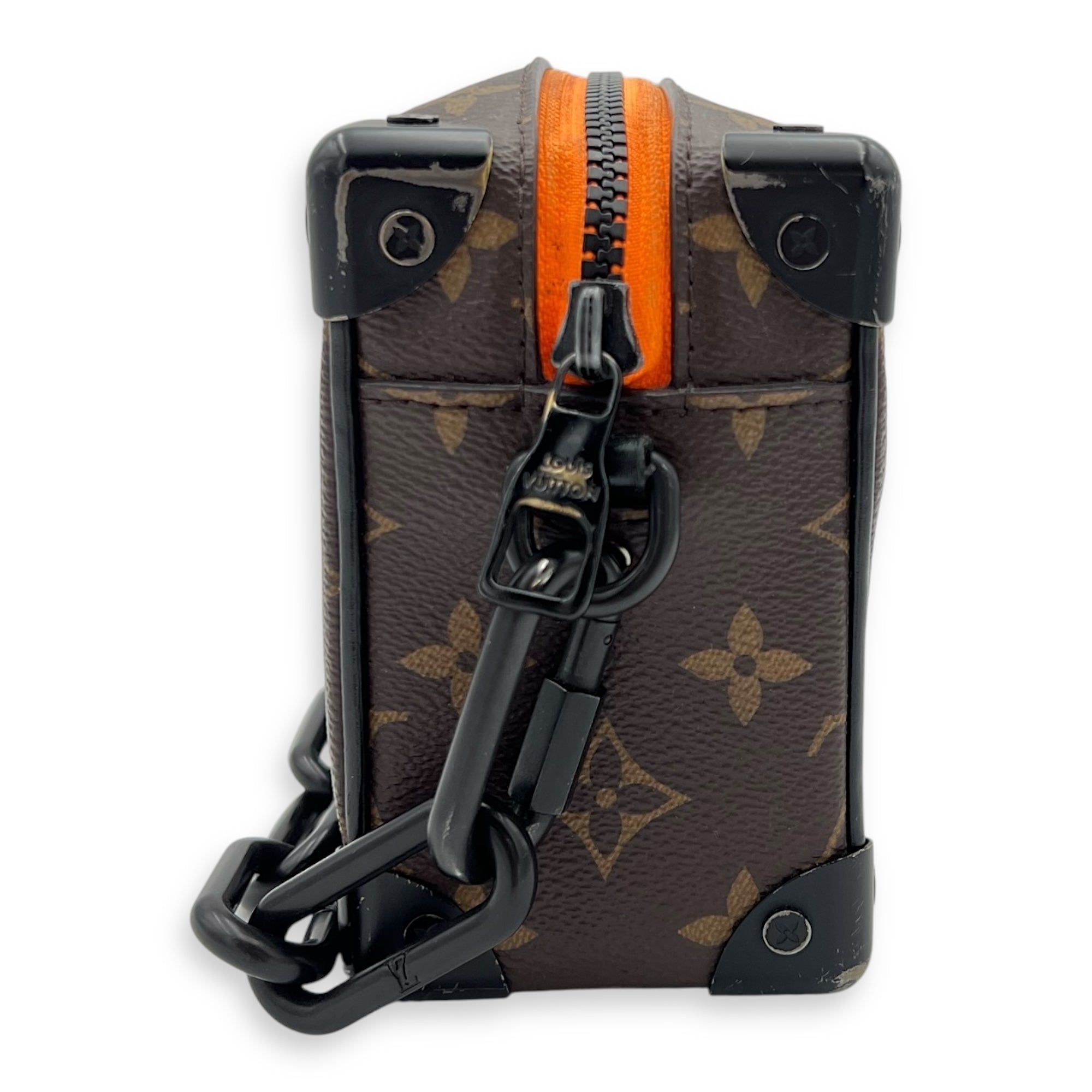 Louis Vuitton Soft Trunk Shoulder Bag Brown in Monogram Coated Canvas, Black hardware_10