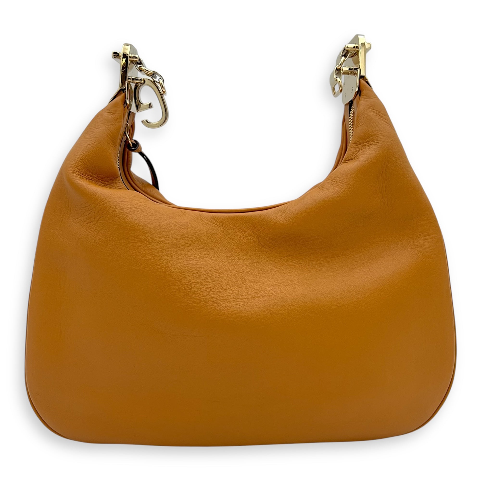 Gucci Attache Shoulder Bag Brown in Calfskin, Gold hardware_11