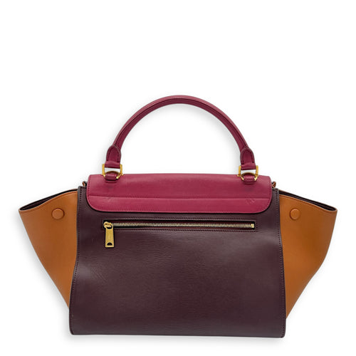 Celine Trapeze Top Handle Bag Medium Multi-colour in Calfskin, Gold hardware_10