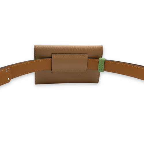 Kelly Vert Criquet/Chai/Celeste/Craie Pocket Belt in Epsom, Palladium hardware