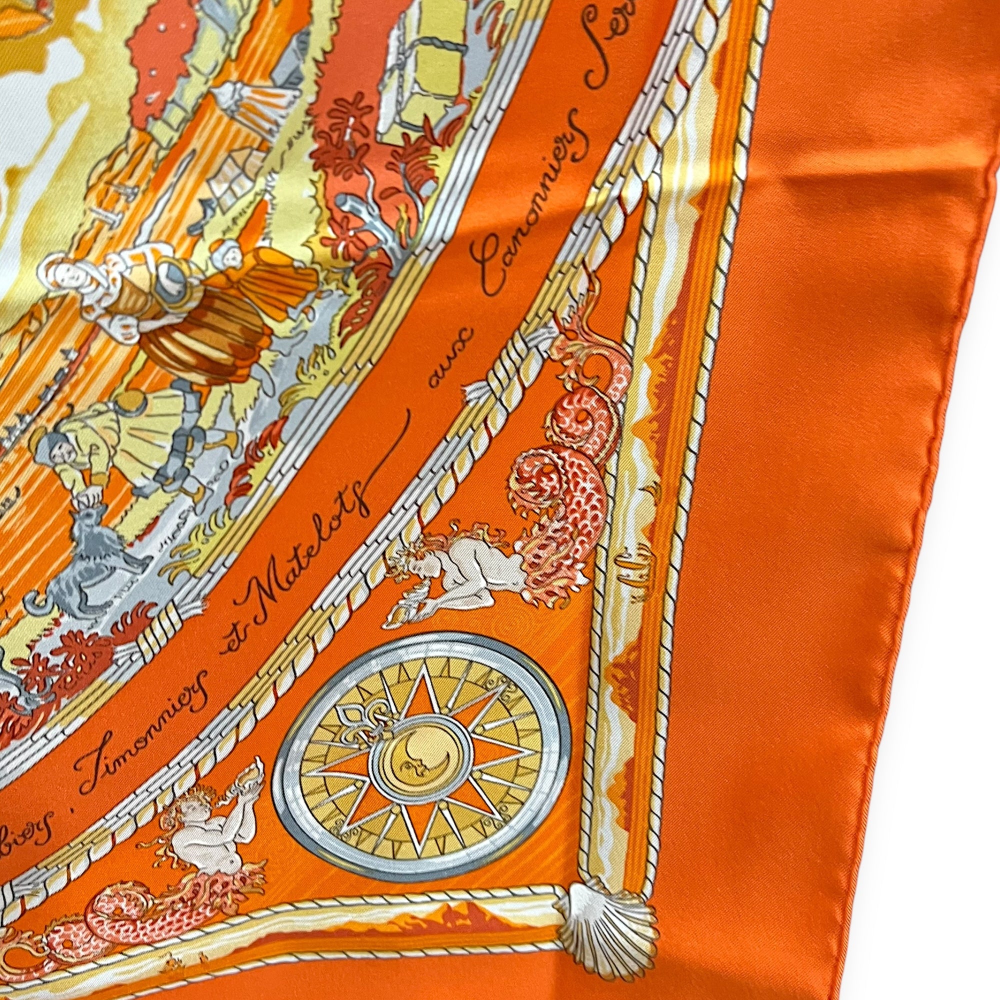 Hermès Per Astra Ad Astra Orange Scarf in Silk_2