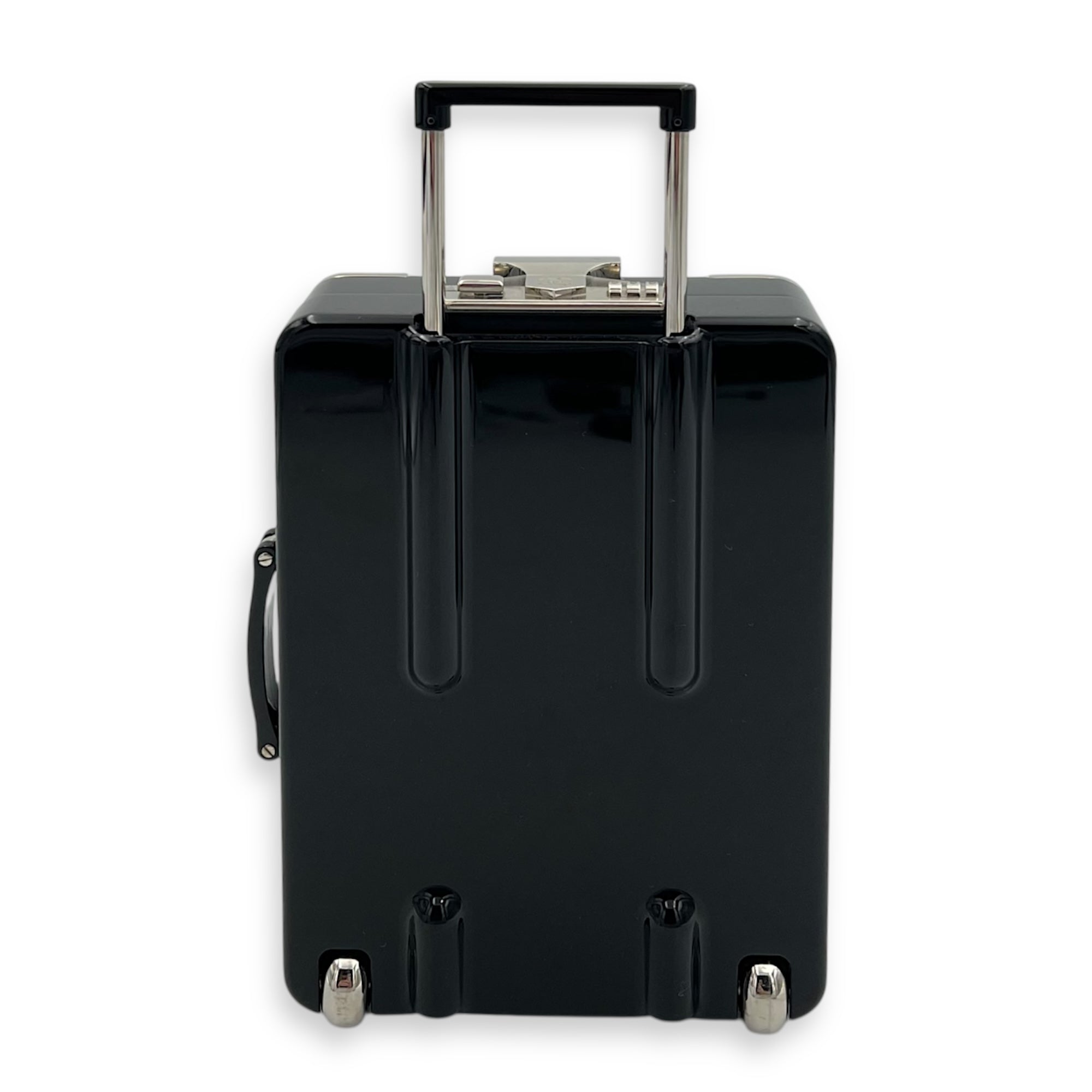 Chanel Minaudiere Trolley Black Clutch in, Silver hardware_2