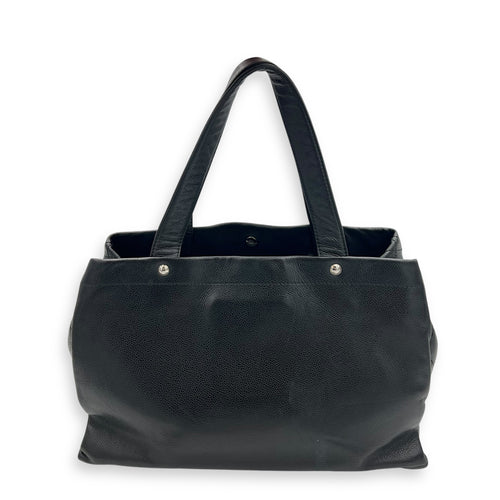 Chanel CC Tote Bag Black in Caviar Leather, Silver hardware_2