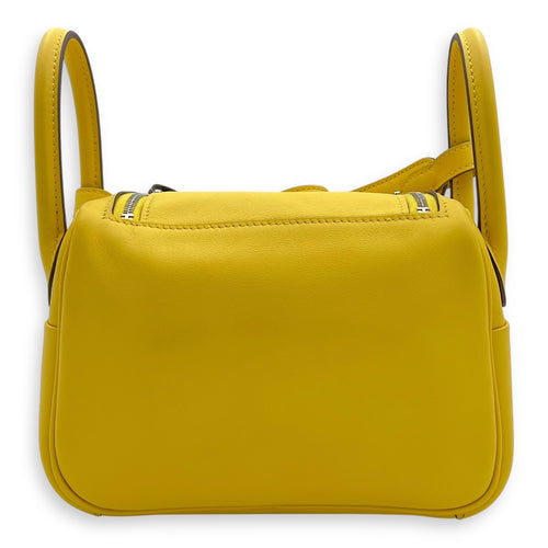 Hermès Mini Lindy Yellow in Swift, Palladium hardware_2