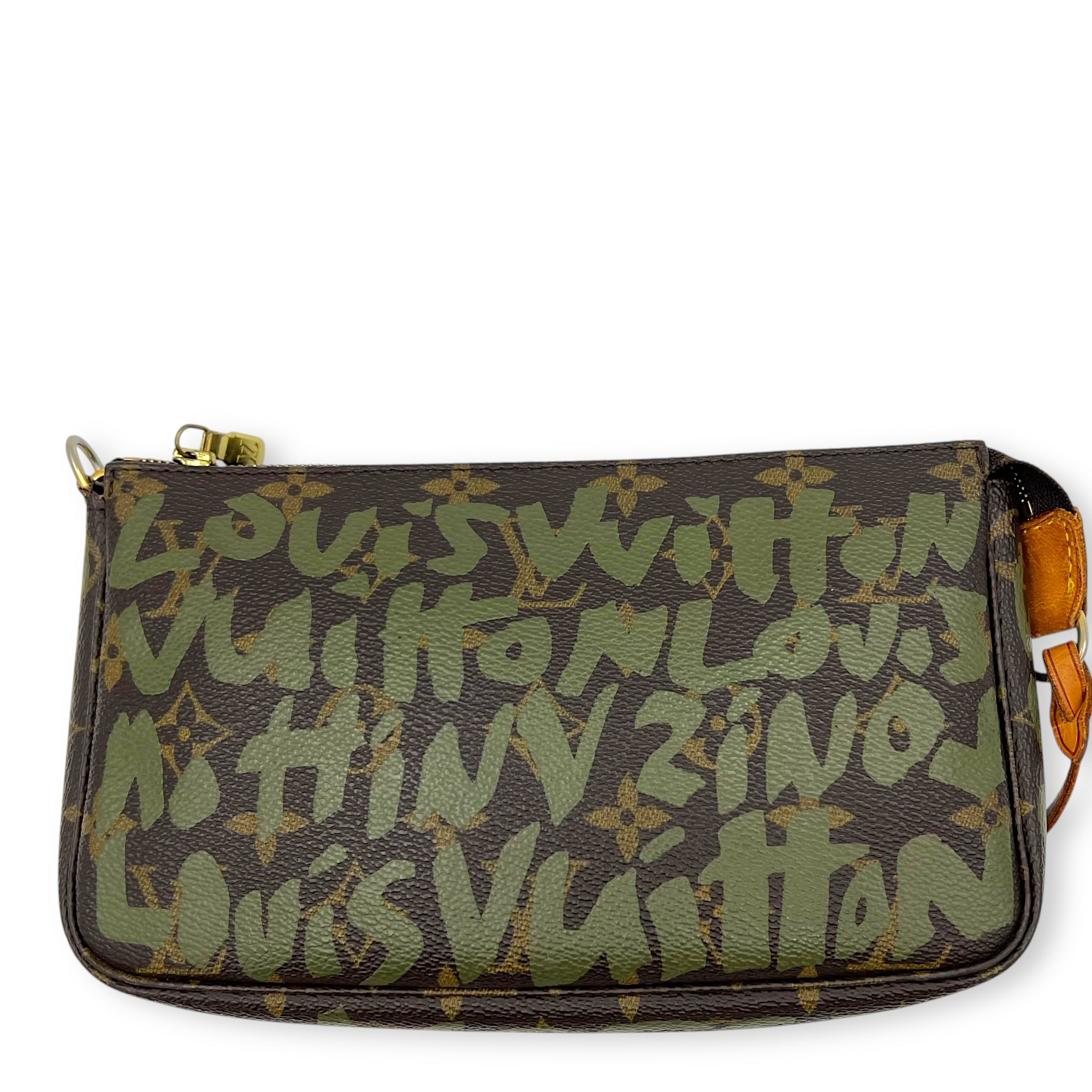 Louis Vuitton Pochette Pouch Brown in Coated Canvas, Gold hardware_2