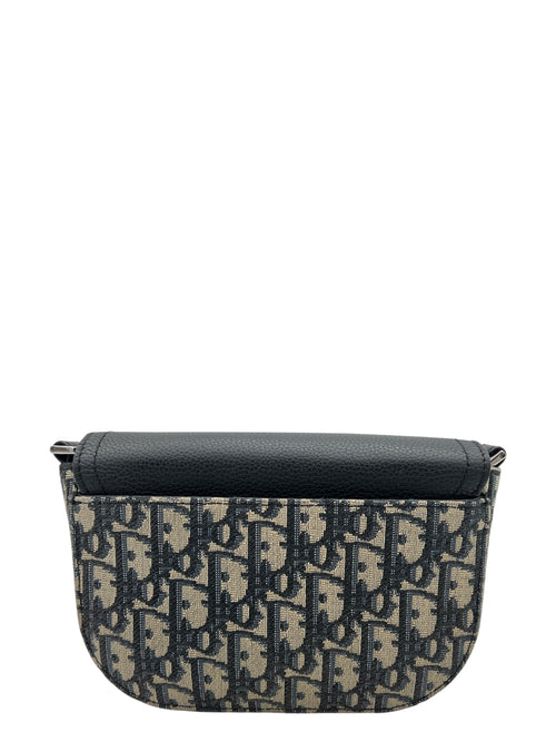 Dior Saddle Crossbody Bag Brown in Jacquard, Silver hardware_11