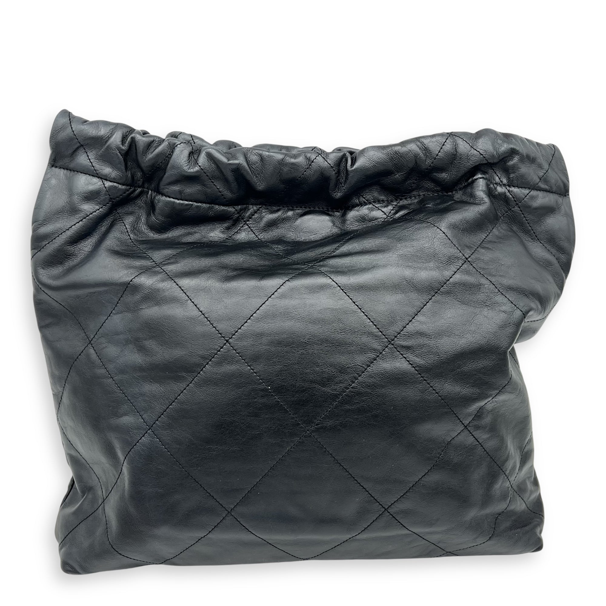 Chanel 22 Tote Shoulder Bag Black in Calfskin, Gold hardware_2