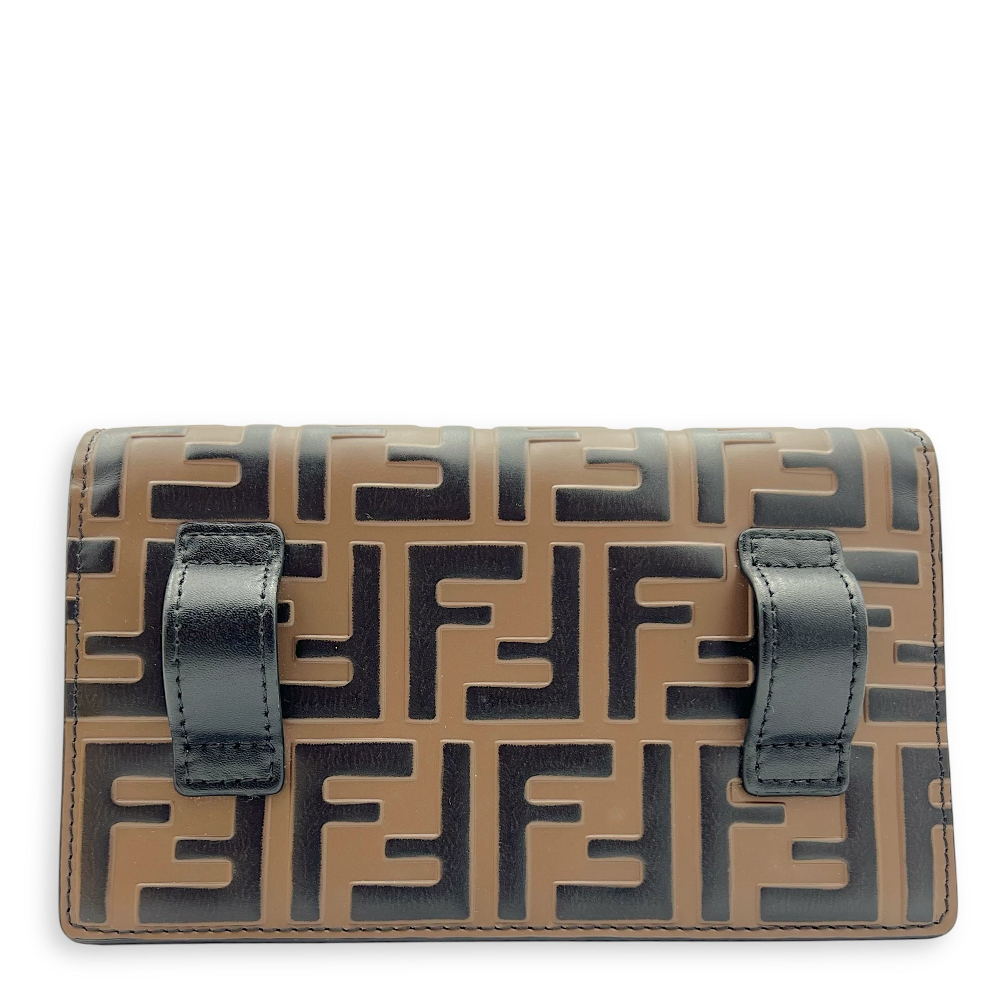 Fendi Zucca Wallet On Chain Multi-colour in Calfskin, Gold hardware_2