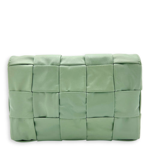 Bottega Veneta Cassette Crossbody Bag Green in Calfskin_2