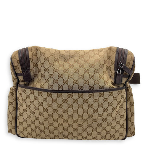 Gucci GG Shoulder Bag Brown in Canvas, Silver hardware_2